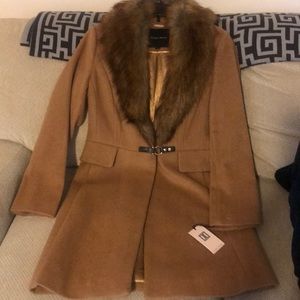 Ivanka Trump tan mid length coat